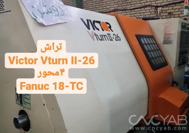 آگهی تراش CNC ویکتور تایوان محور Cدار مدل VICTOR VTURN 26
