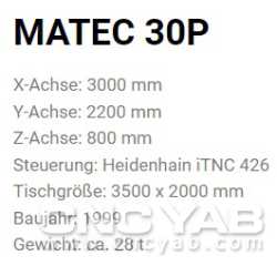 فرز CNC دروازه ای ماتک آلمان مدل MATEC 30P